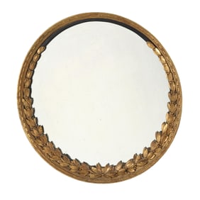 A Vintage Giltwood Wall Mirror with Laurel Surround