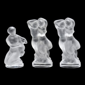 Three Lalique Crystal Statuettes