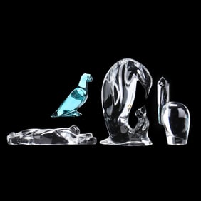 Four Baccarat Crystal Animals