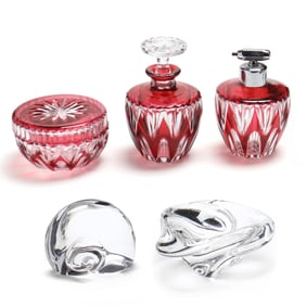 Five Pieces of St. Louis Crystal