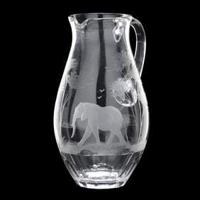 attributed Rowland Ward, African Elephant Engraved Water Pitcher