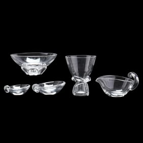 Five Pieces of Steuben Crystal