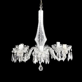 Waterford Cut Crystal Six Light Chandelier