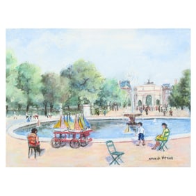 Anne de Vernac (French, b. 1930), Le Jardin des Tuileries a Paris