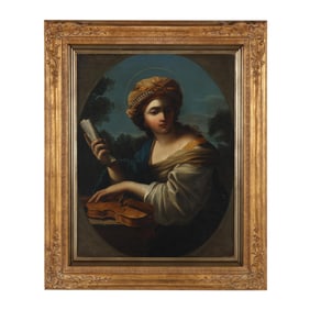 after Giovanni Francesco Romanelli (Italian, 1610-1662), Saint Cecilia with Violin