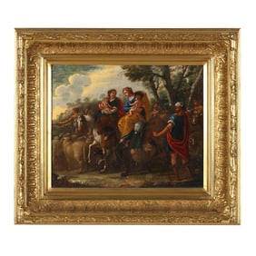 Italian School (18th century), Jacob Urging Leah & Rachel to Flee from Laban