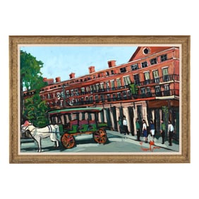 Yvonne Mora (Peruvian), Street Scene with Carriage