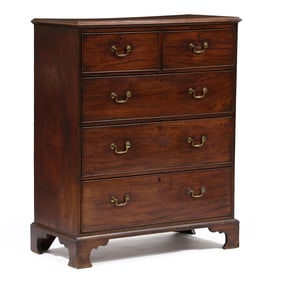 George III Mahogany Semi-Tall Chest of Drawers
