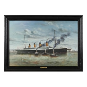 Attributed John Stewart (English, b. 1941), RMS Titanic
