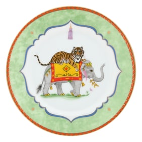 A Set of Six Lynn Chase Tiger Raj Salad Plates