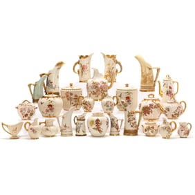 Selection of Royal Worcester Aesthetic Period Porcelain Tableware