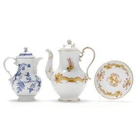Two Meissen Porcelain Teapots