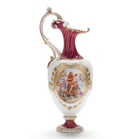 A Berlin KPM Decorated Porcelain Ewer
