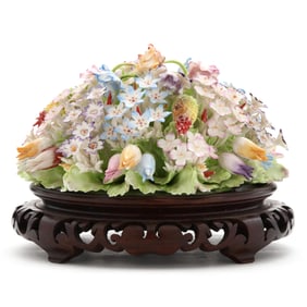 Vintage Capodimonte Porcelain Floral Composition