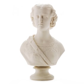 A Copeland Parianware Bust of Alexandra, Princess of Denmark