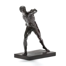 A Large Bronze Model of the Borghese Gladiator