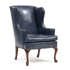 Old Hickory Tannery, Leather Upholstered Easy Chair