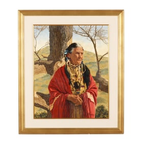 Robert Tanenbaum (American, b. 1936), Portrait of a Native American Woman
