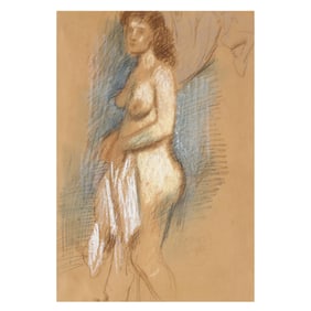 Raphael Soyer (American, 1899-1987), Nude Study