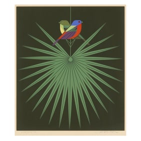 Charley Harper (American, 1922-2007), Painted Bunting