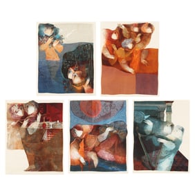 Alvar Suñol (Spanish, b. 1935), Suite Biblique (Complete Suite of Five Works)