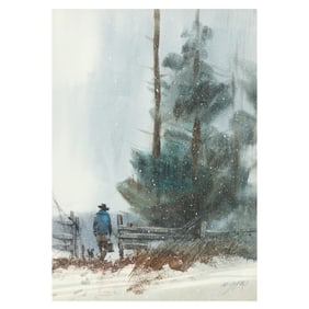 Edward Gifford (American, 1927-1998), Untitled (Man in Snow)