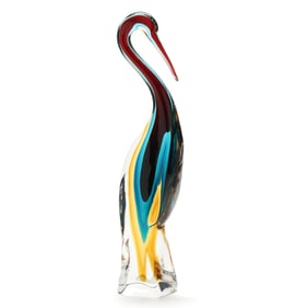 Zanetti, Tall Murano Glass Bird