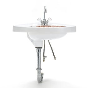 Porcelaine de Paris, Art Deco Corner Sink