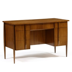American Mid-Century Walnut Desk