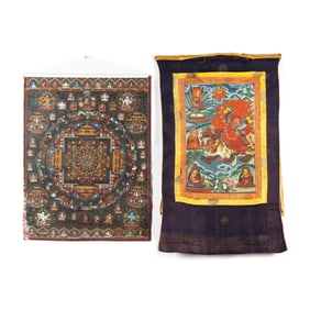 Two Tibetan Thangka Paintings