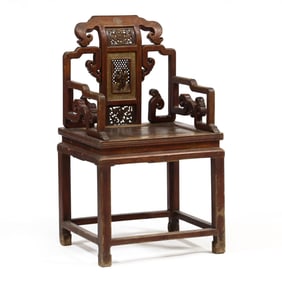 Antique Chinese Carved Armchair