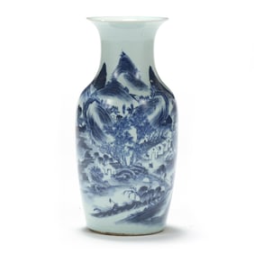 A Chinese Blue and White Porcelain Floor Vase