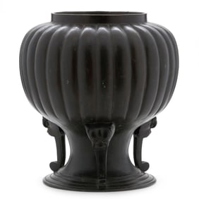 A Japanese Bronze Gourd Shaped Censor