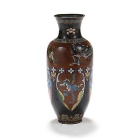 A Tall Japanese Cloisonne Vase