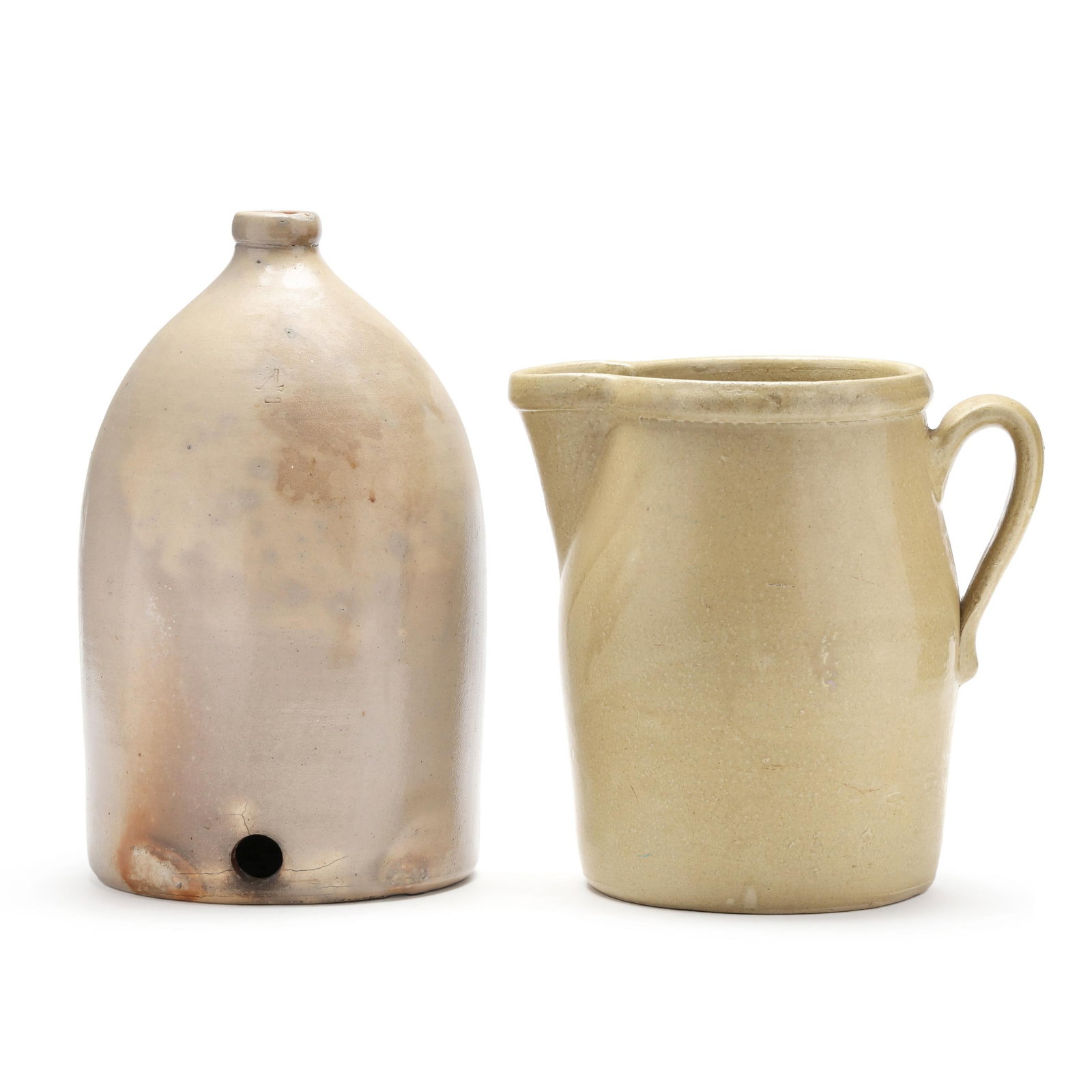 Antique American Stoneware Chicken Waterer and Pitcher (1 of 10)