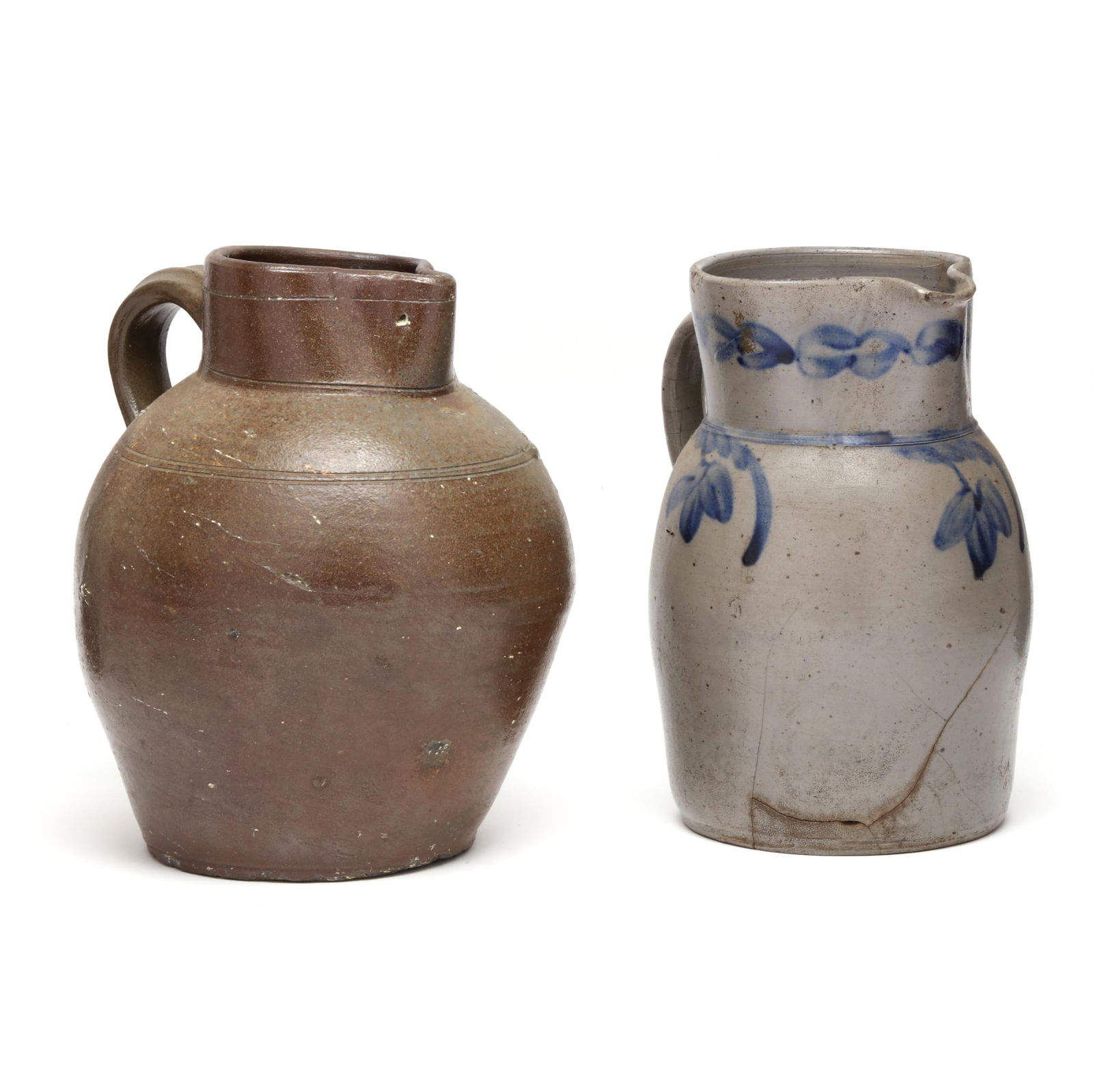 Two Antique Stoneware Pitchers (1 of 6)