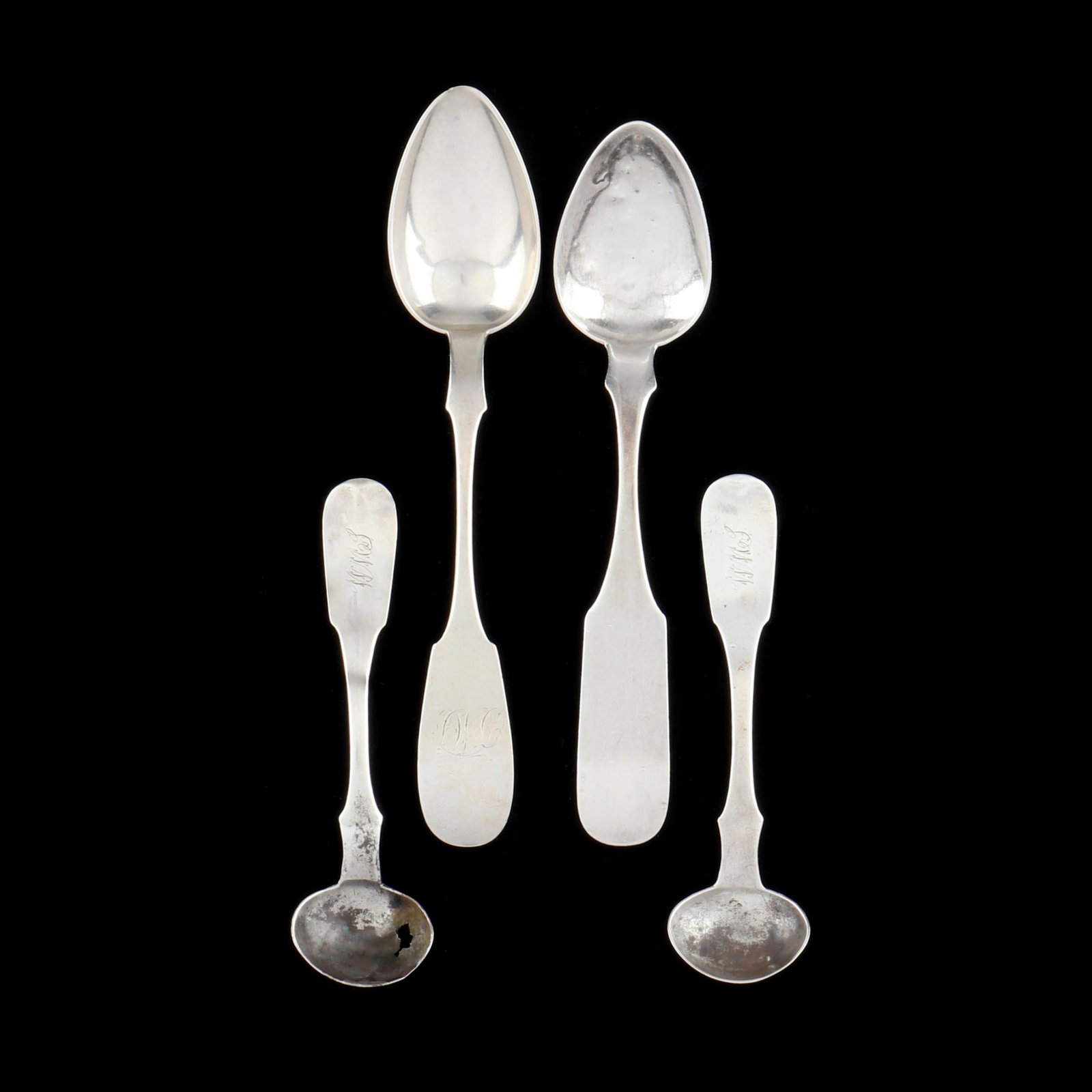 Four Coin Silver Spoons, Mark of William H. White (1 of 3)