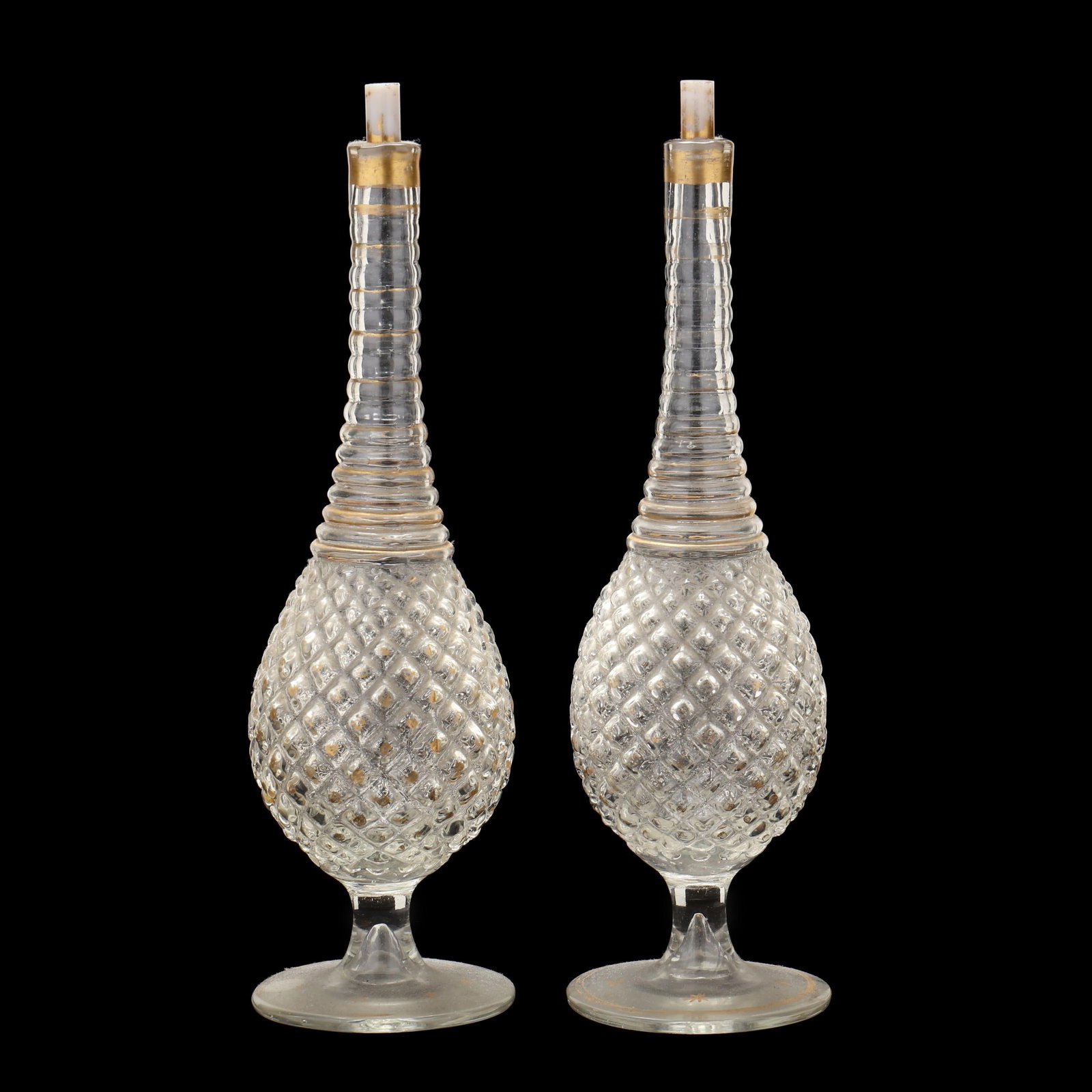 Pair of Antique Gilt Glass Bitters Bottles (1 of 5)