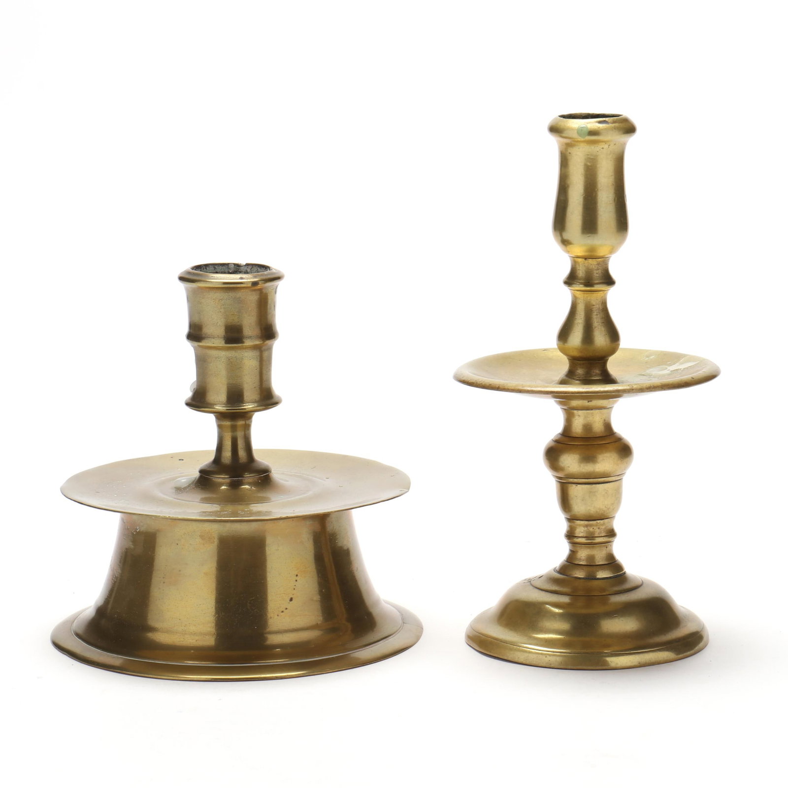 Two Early Northwest European Brass Candlesticks (1 of 4)