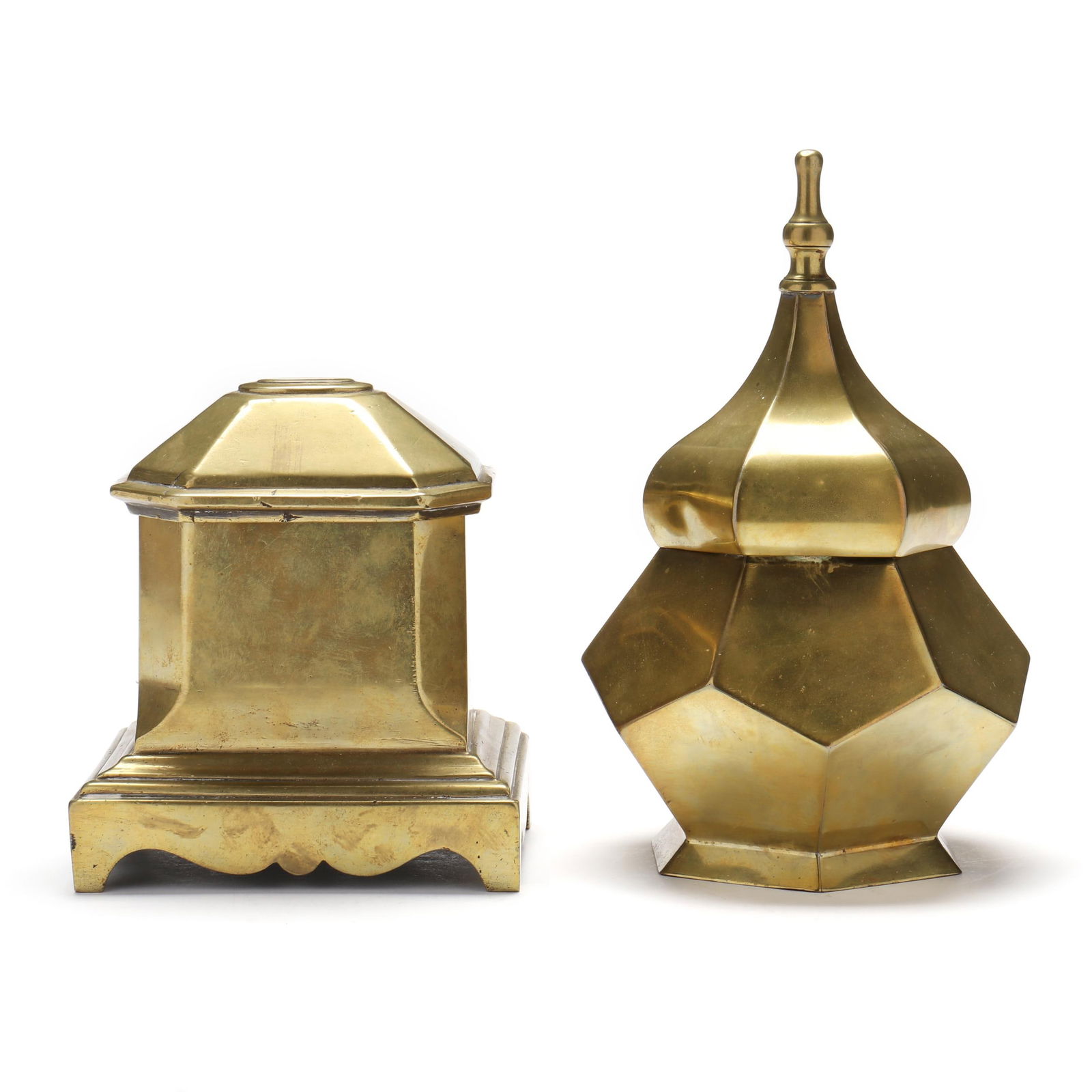 Two George III Brass Tobacco Jars (1 of 5)