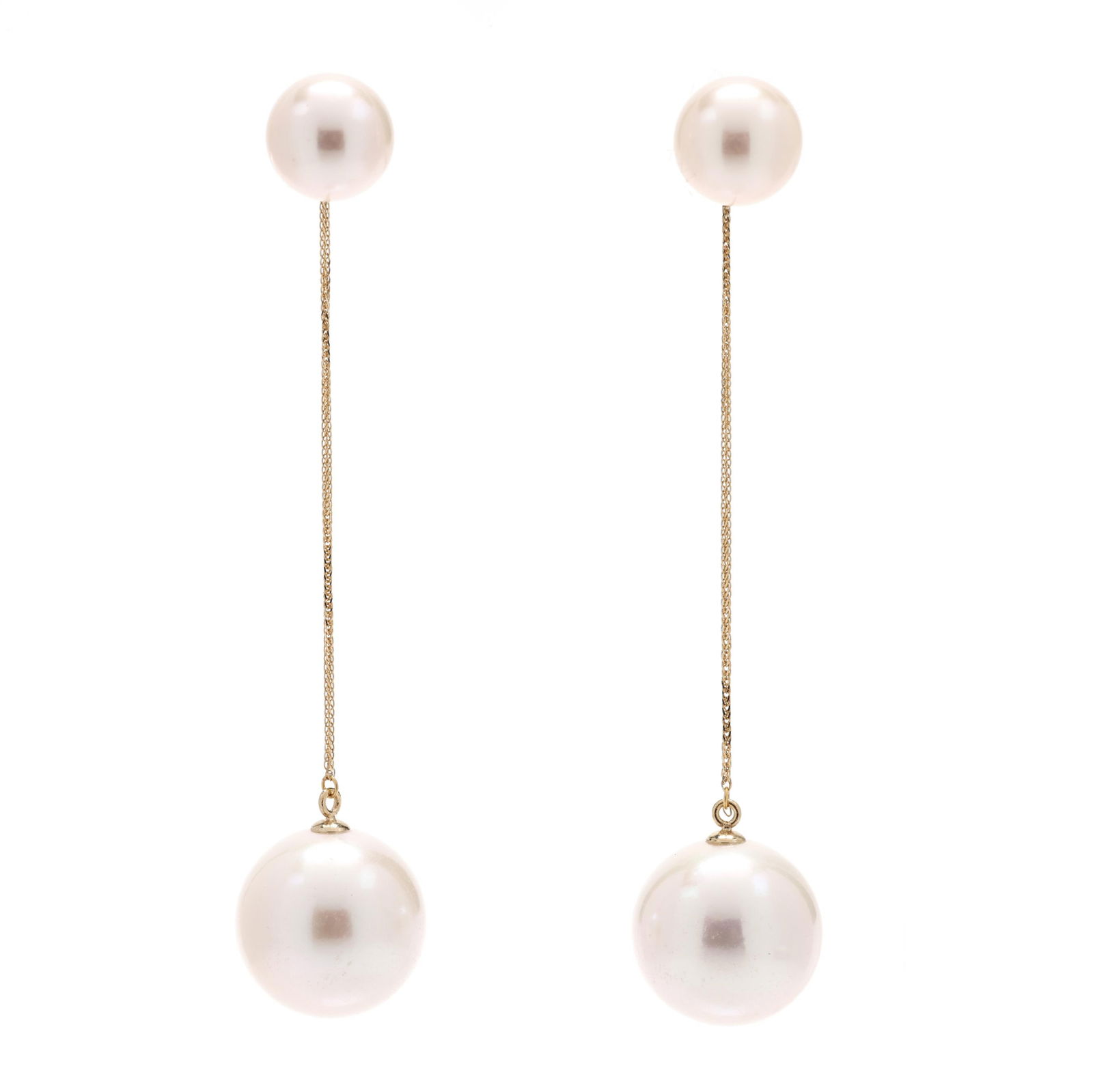 Pair of Pearl Ear Studs with Convertible South Sea Pearl Drops (1 of 3)