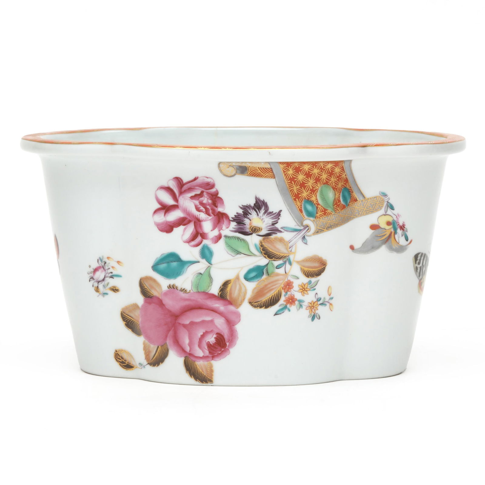 Mottahedeh  Lowestoft Rose  Porcelain Jardiniere (1 of 6)