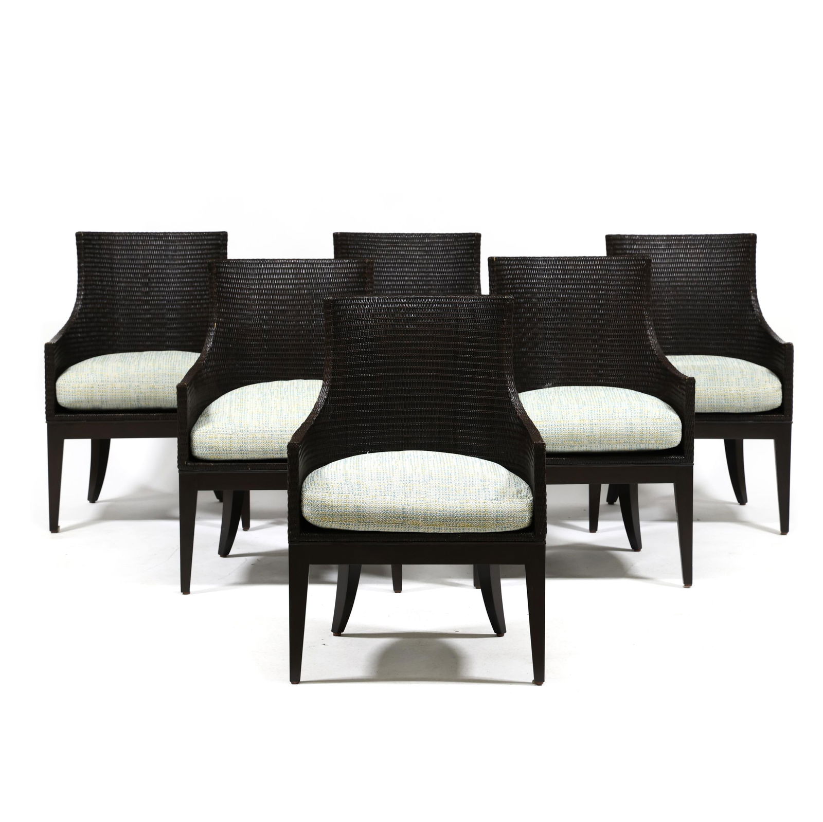 Thomas McGuire, Set of Six Wicker Dining Chairs (1 of 7)