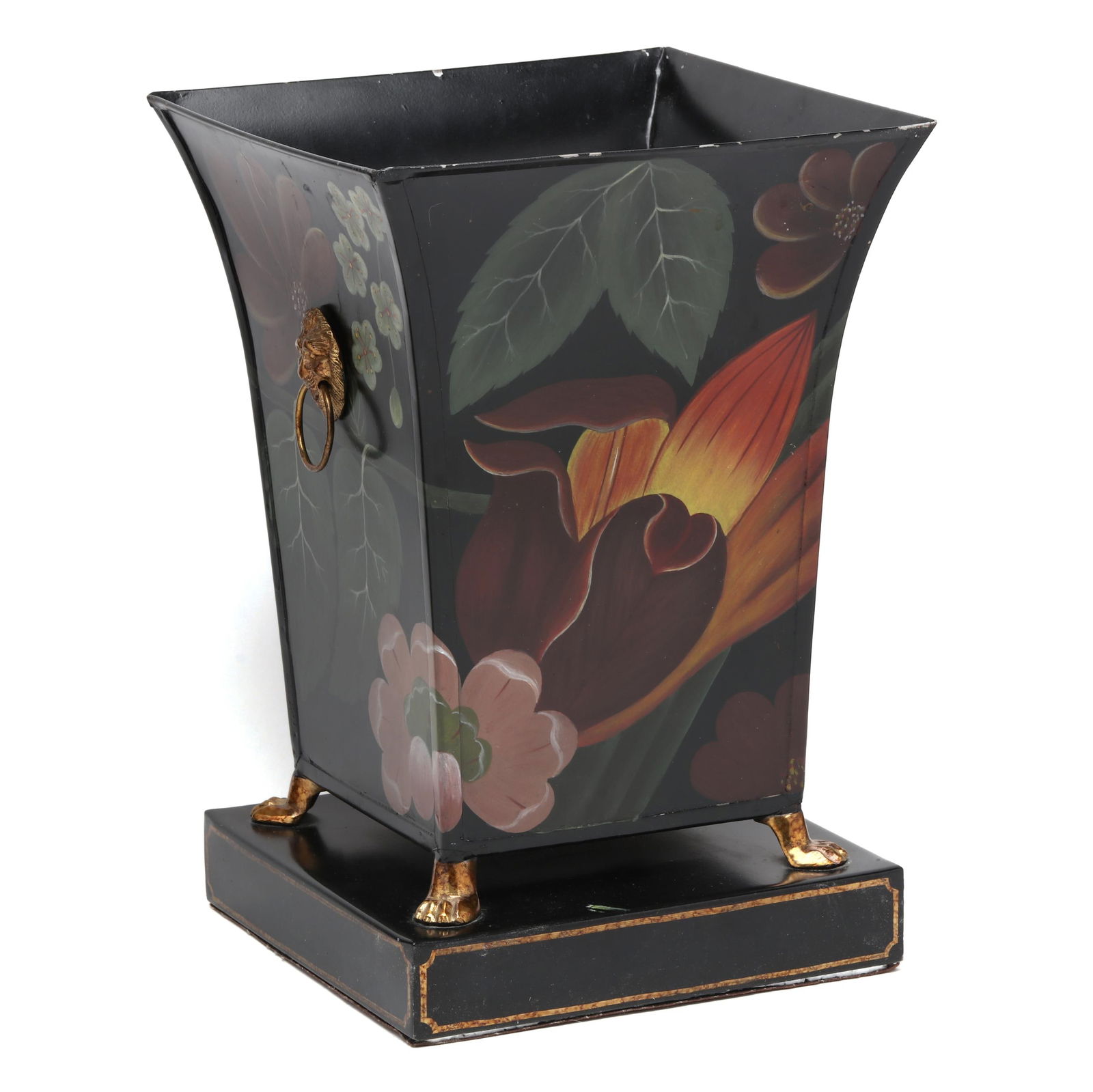 Maitland Smith, Hand-Painted Tole Jardiniere (1 of 6)
