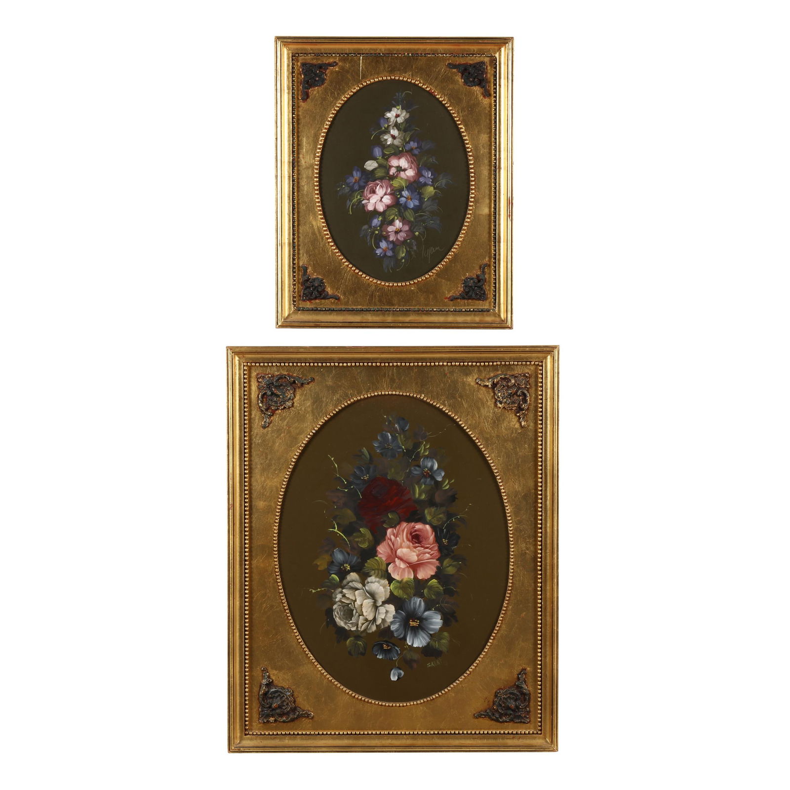 Two Vintage Floral Still Life Paintings, Signed (1 of 8)