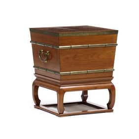 Chinese Hardwood Ice Chest on Stand