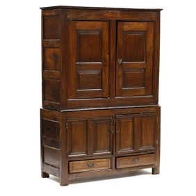 English Jacobean Oak Court Cupboard