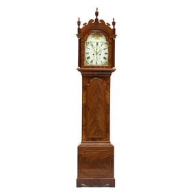 George III Mahogany Tall Case Clock, J.E. Dunn, Elham