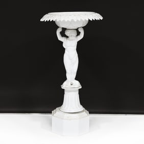 Victorian Cast Iron Figural Jardiniere