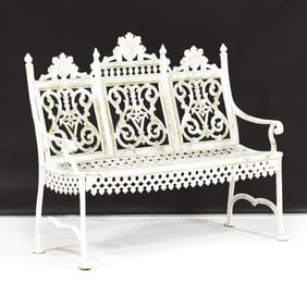Victorian Style Cast Iron Garden Bench